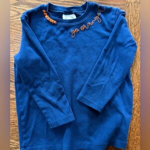 Go Orange Embroidered Navy Blue Long Sleeve Shirt - Size 6 - Syracuse